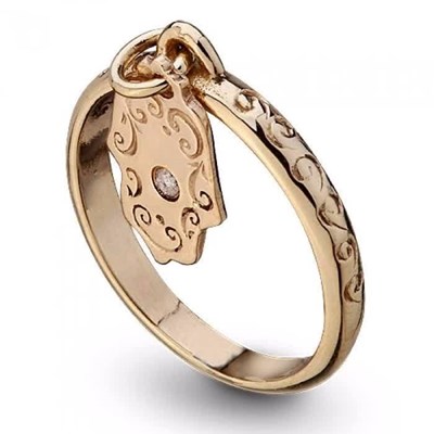 Gold Hamsa Kabbalah Ring